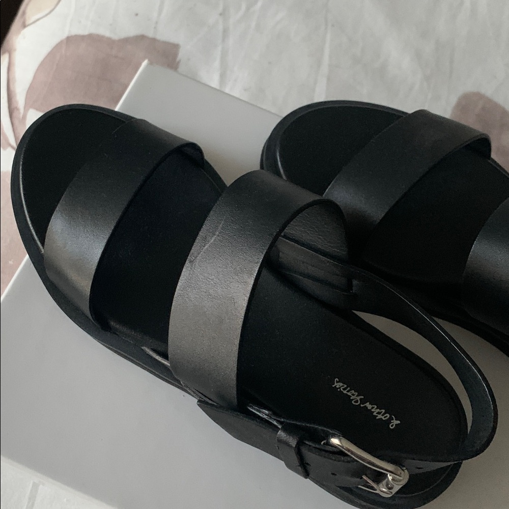 & Other Stories Black Strappy Sandals - Picture 2 of 4